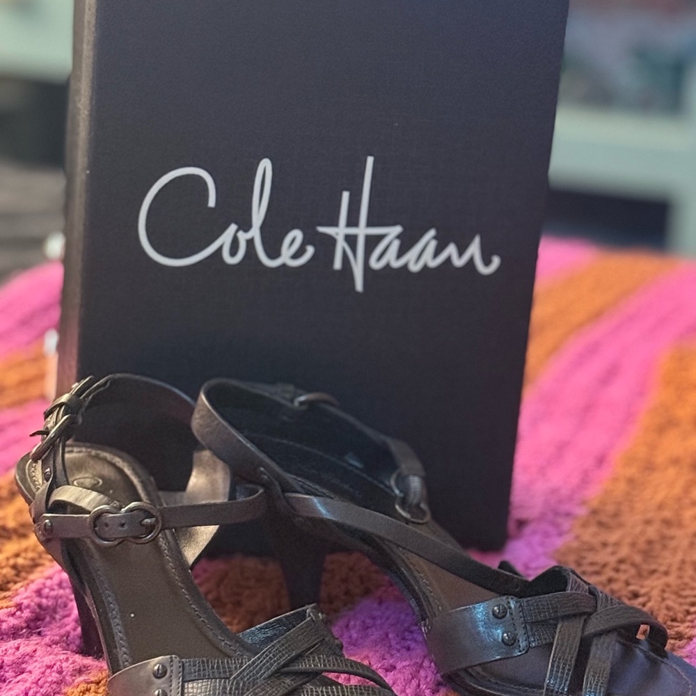 Cole Haan-Jenna-Black Heels Elegant Design